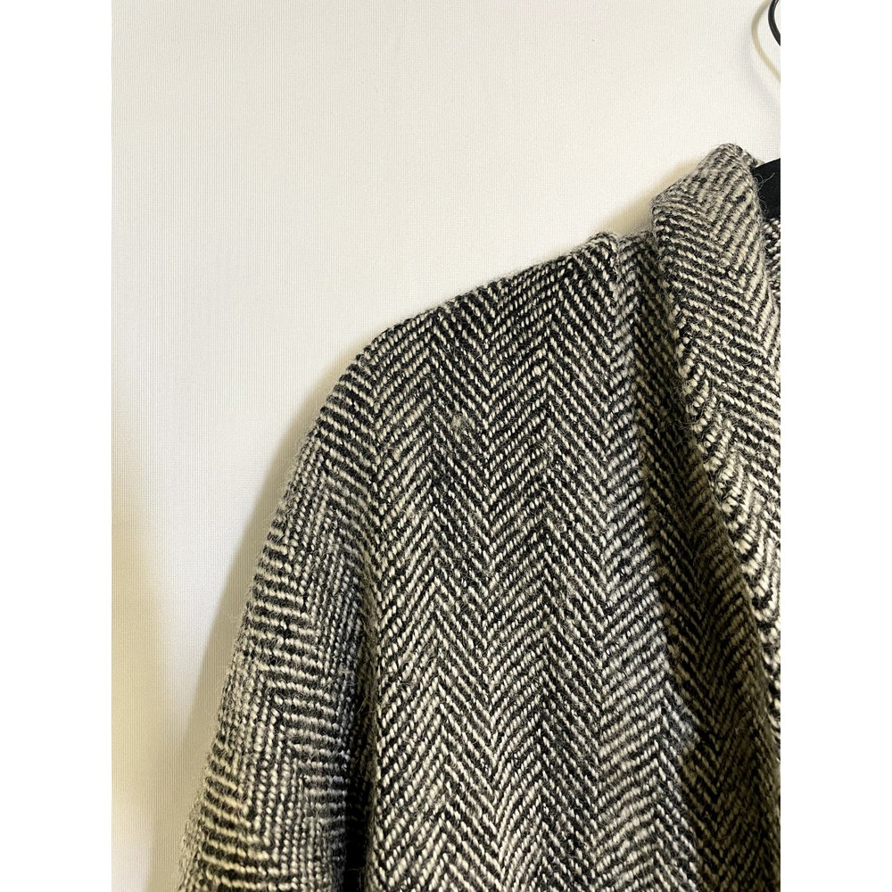 Herringbone One Button Single Breasted Long Overc… - image 3